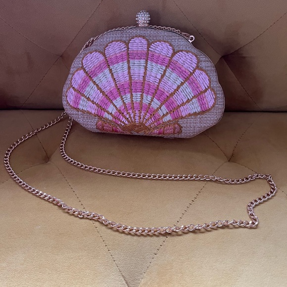 Shell Design Beaded Clutch - Multicolor - Picture 3 of 5